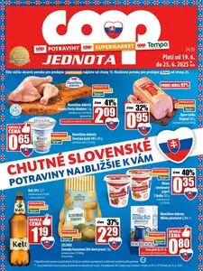 Propagačné noviny COOP, platné od 2025-06-19 do 2025-06-25.