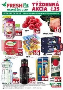 Propagačné noviny FRESH, platné od 2025-06-19 do 2025-06-25.