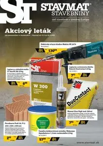 Propagačné noviny Stavmat Stavebniny, platné od 2025-05-12 do 2025-06-30.
