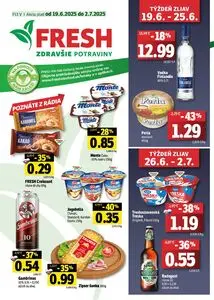 Propagačné noviny FRESH, platné od 2025-06-19 do 2025-07-02.