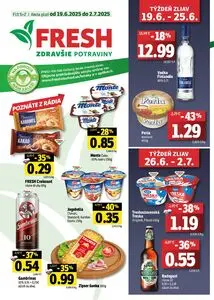 Propagačné noviny FRESH, platné od 2025-06-19 do 2025-07-02.