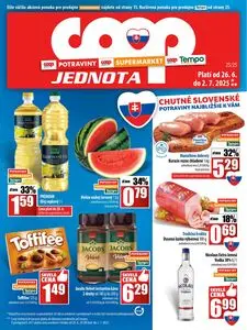 Propagačné noviny COOP, platné od 2025-06-26 do 2025-07-02.