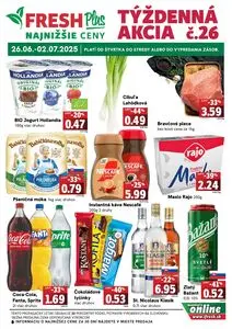 Propagačné noviny FRESH, platné od 2025-06-26 do 2025-07-02.