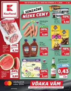 Propagačné noviny Kaufland, platné od 2025-06-26 do 2025-07-02.