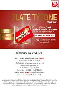 Propagačné noviny kik, platné od 2025-06-16 do 2025-07-03.
