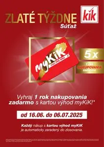 Propagačné noviny kik, platné od 2025-06-16 do 2025-07-06.