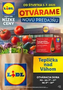 Propagačné noviny LIDL, platné od 2025-07-03 do 2025-07-06.