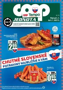 Propagačné noviny COOP, platné od 2025-07-03 do 2025-07-09.