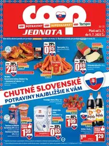 Propagačné noviny COOP, platné od 2025-07-03 do 2025-07-09.