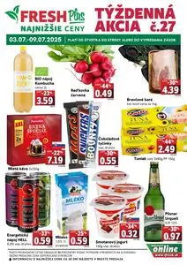 Propagačné noviny FRESH, platné od 2025-07-03 do 2025-07-09.