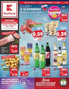 Propagačné noviny Kaufland, platné od 2025-07-03 do 2025-07-09.