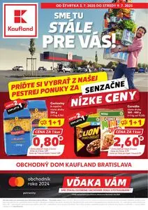 Propagačné noviny Kaufland, platné od 2025-07-03 do 2025-07-09.