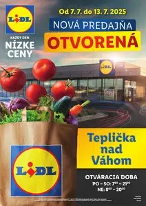 Propagačné noviny LIDL, platné od 2025-07-07 do 2025-07-13.