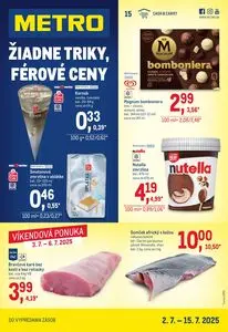 Propagačné noviny METRO, platné od 2025-07-02 do 2025-07-15.