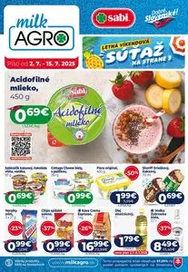 Propagačné noviny milk AGRO, platné od 2025-07-02 do 2025-07-15.
