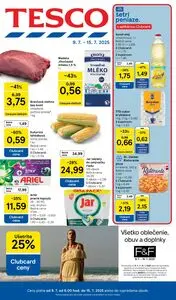 Propagačné noviny TESCO, platné od 2025-07-09 do 2025-07-15.