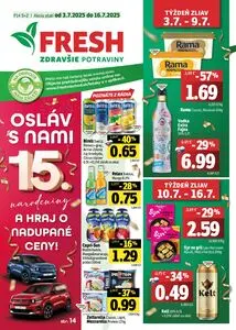 Propagačné noviny FRESH, platné od 2025-07-03 do 2025-07-16.