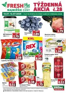 Propagačné noviny FRESH, platné od 2025-07-10 do 2025-07-16.