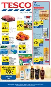 Propagačné noviny TESCO, platné od 2025-07-16 do 2025-07-22.