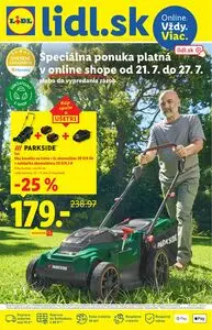 Propagačné noviny LIDL, platné od 2025-07-21 do 2025-07-27.