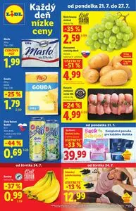 Propagačné noviny LIDL, platné od 2025-07-21 do 2025-07-27.