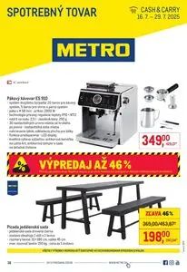 Propagačné noviny METRO, platné od 2025-07-16 do 2025-07-29.