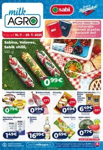 Propagačné noviny milk AGRO, platné od 2025-07-16 do 2025-07-29.