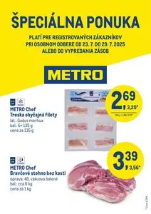 Propagačné noviny METRO, platné od 2025-07-23 do 2025-07-29.