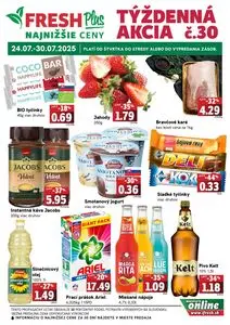 Propagačné noviny FRESH, platné od 2025-07-24 do 2025-07-30.