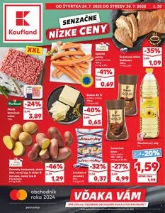 Propagačné noviny Kaufland, platné od 2025-07-24 do 2025-07-30.