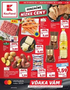 Propagačné noviny Kaufland, platné od 2025-07-24 do 2025-07-30.
