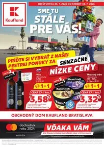 Propagačné noviny Kaufland, platné od 2025-07-24 do 2025-07-30.