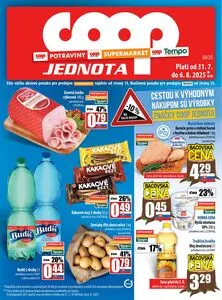 Propagačné noviny COOP, platné od 2025-07-31 do 2025-08-06.