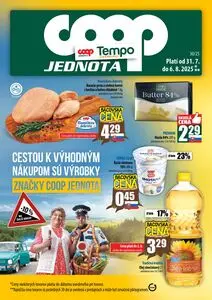 Propagačné noviny COOP, platné od 2025-07-31 do 2025-08-06.