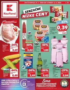 Propagačné noviny Kaufland, platné od 2025-07-31 do 2025-08-06.