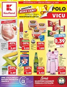 Propagačné noviny Kaufland, platné od 2025-07-31 do 2025-08-06.