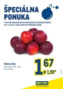 Propagačné noviny METRO, platné od 2025-08-04 do 2025-08-10.