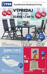 Propagačné noviny JYSK, platné od 2025-07-02 do 2025-08-12.