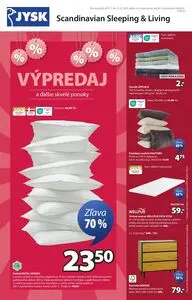 Propagačné noviny JYSK, platné od 2025-07-09 do 2025-08-12.