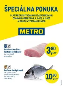 Propagačné noviny METRO, platné od 2025-08-06 do 2025-08-12.