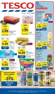 Propagačné noviny TESCO, platné od 2025-08-06 do 2025-08-12.