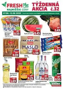 Propagačné noviny FRESH, platné od 2025-08-07 do 2025-08-13.