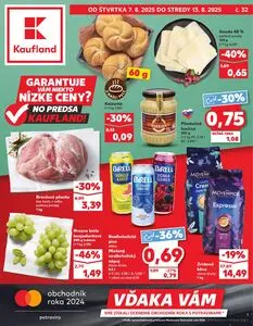 Propagačné noviny Kaufland, platné od 2025-08-07 do 2025-08-13.