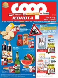 Propagačné noviny COOP, platné od 2025-08-14 do 2025-08-20.