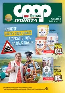 Propagačné noviny COOP, platné od 2025-08-14 do 2025-08-20.