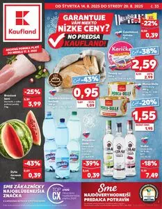 Propagačné noviny Kaufland, platné od 2025-08-14 do 2025-08-20.