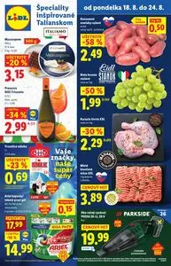 Propagačné noviny LIDL, platné od 2025-08-18 do 2025-08-24.