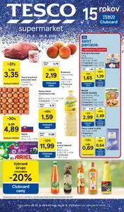 Propagačné noviny TESCO, platné od 2025-08-20 do 2025-08-26.