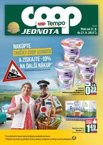 Propagačné noviny COOP, platné od 2025-08-21 do 2025-08-27.