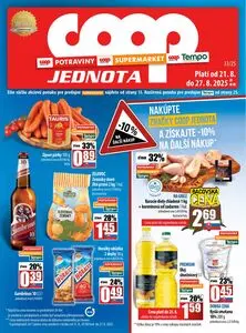 Propagačné noviny COOP, platné od 2025-08-21 do 2025-08-27.